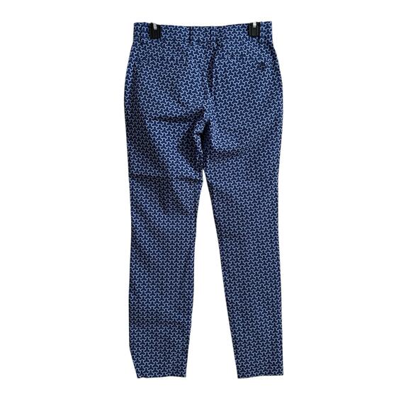 Tory Burch NEW Sport Blue Patterned stitch front seam Straight Leg Pants SZ 2 - Picture 9 of 9